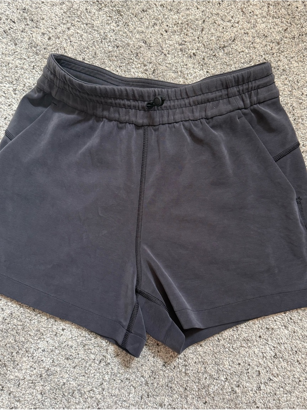 lululemon athletica Charcoal Gray Athletic Drawstring Shorts